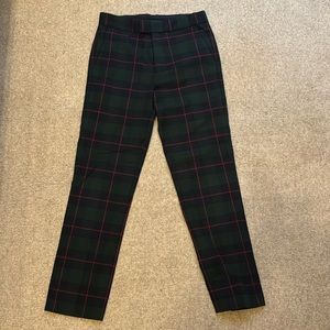 Crewcuts ludlow slim fit plaid holiday dress pants - size 10